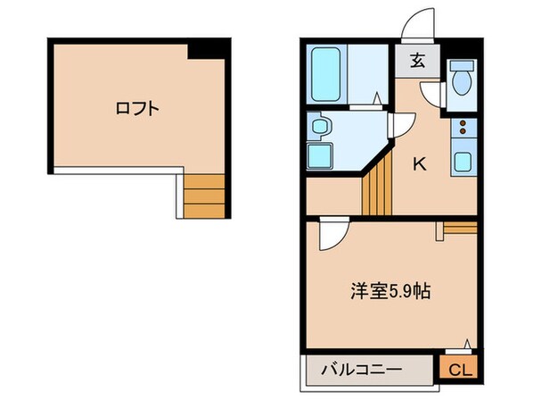 Creo高畑壱番館の物件間取画像